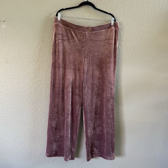J Jill Pure Jill XL Mauve Pink Purple Velvet Velour Set Track Suit Lounge NWT - Picture 13 of 16